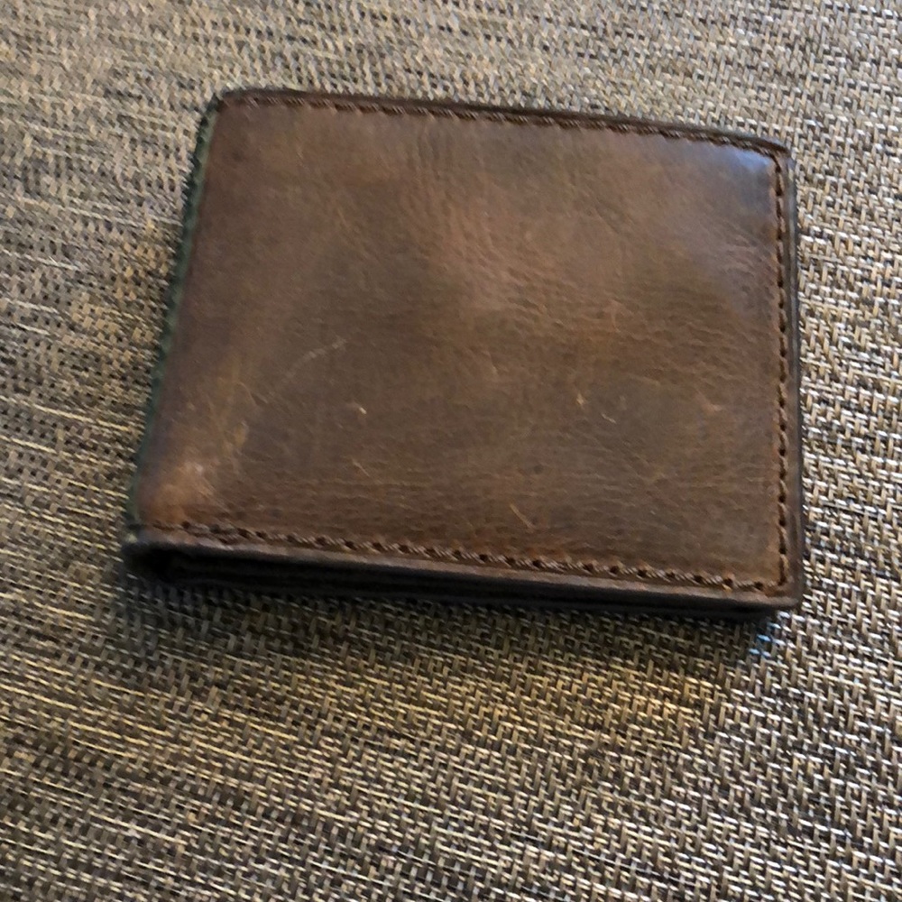 Fossil leather wallet.